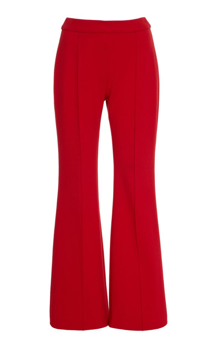 Rosetta Getty Cropped Crepe Flared Pants