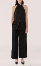 Moda Operandi Jason Wu Collection Open-back Floral-jacquard Halter Top