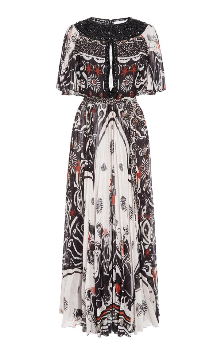Zuhair Murad Koli Graphic Print Chiffon Dress