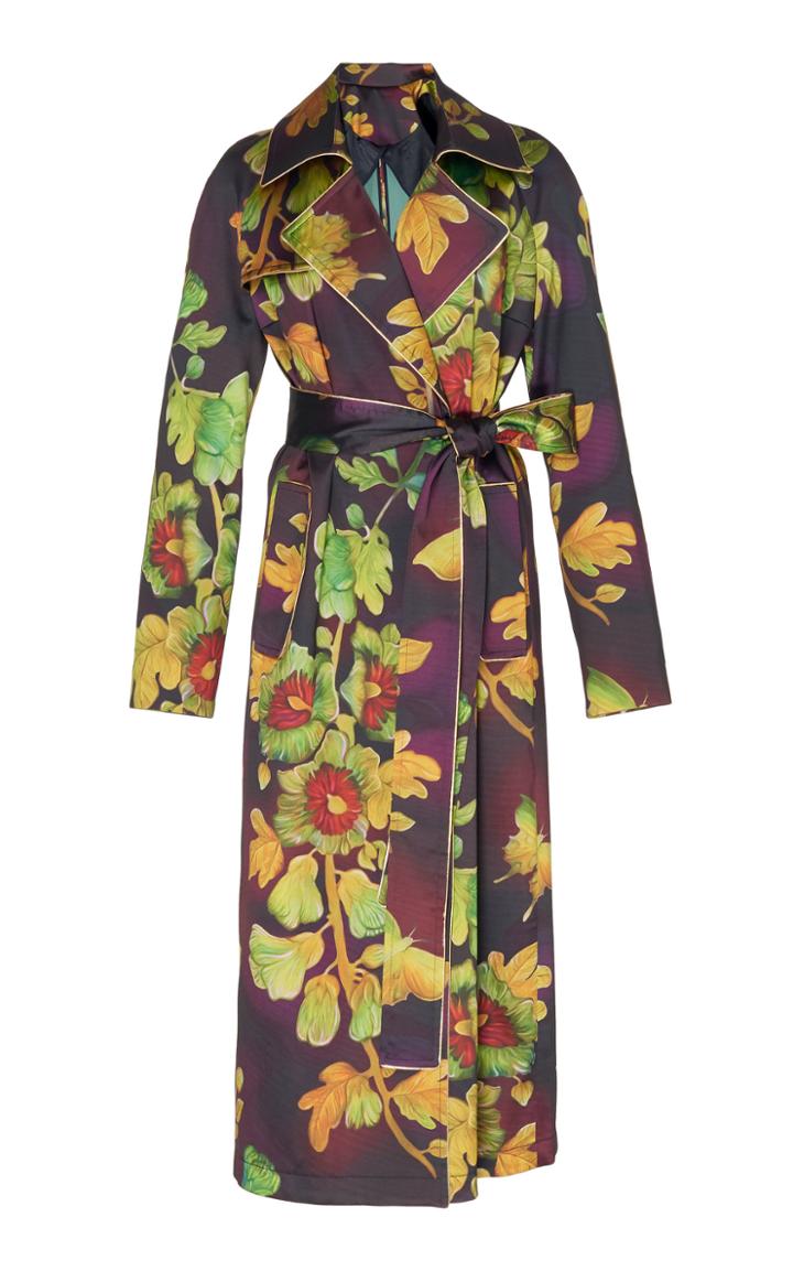 Peter Pilotto Printed Twill Wrap Coat