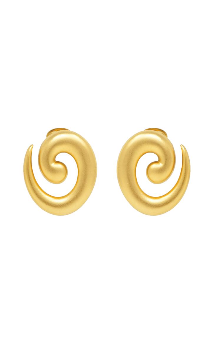 Moda Operandi Ben-amun Spiral 24k Gold-plated Clip Earrings