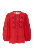Figue Keira Embroidered Cotton Top