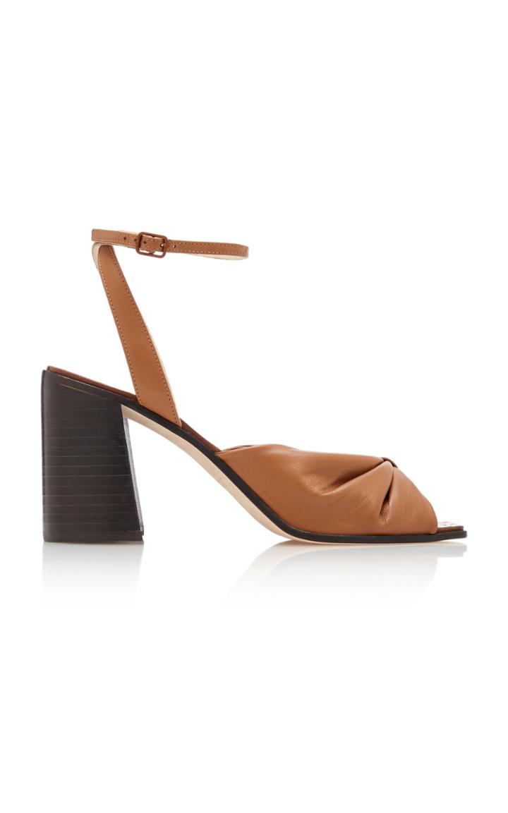 Jimmy Choo Jasie Gathered Leather Sandals