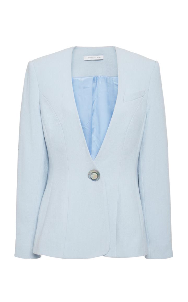Moda Operandi Rachel Gilbert Elvira Collarless Crepe Blazer Size: M