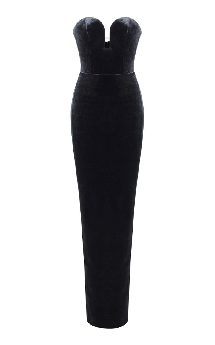 Rasario Long Velvet Gown