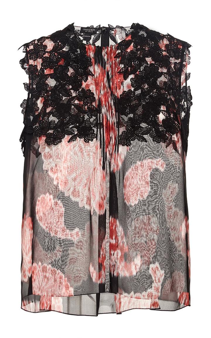 Giambattista Valli Sleeveless Top With Floral Detailing