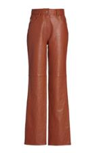 Moda Operandi Saks Potts Rosita Logo-embossed Leather Straight-leg Pants