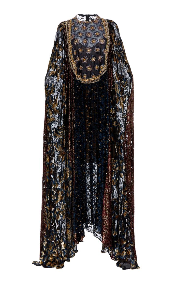 Biyan Ismarella Embellished Cape Dress