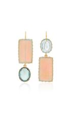 Renee Lewis 18k Gold Opal And Stone Earrings