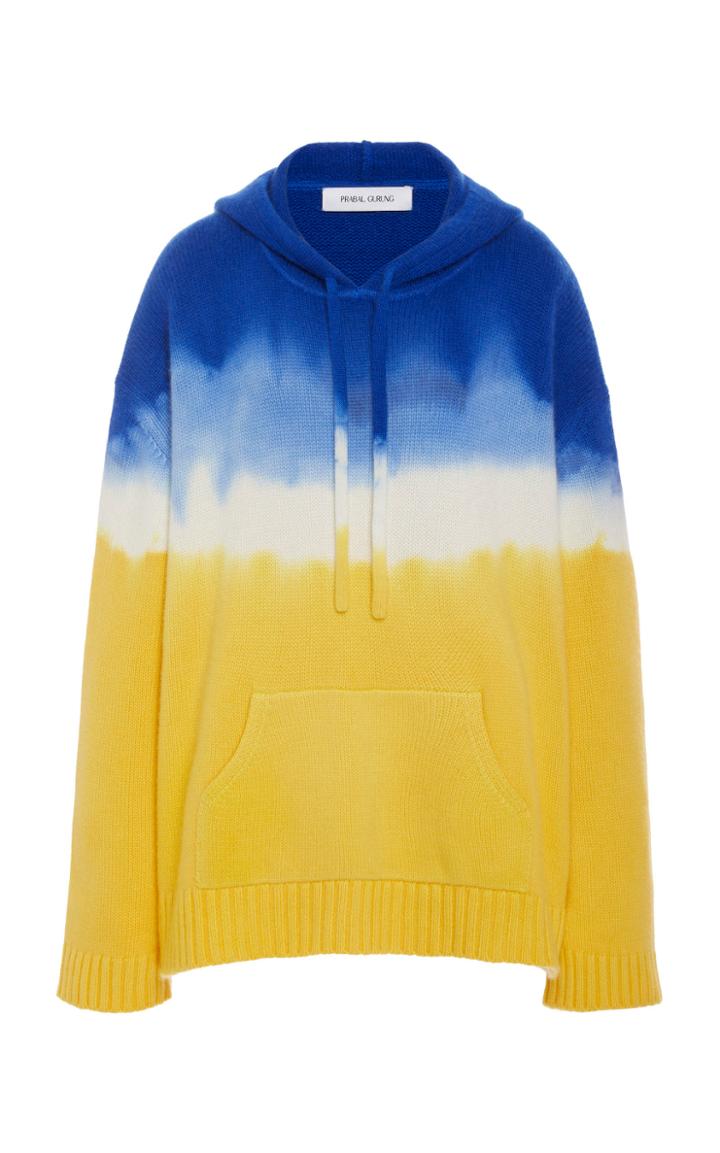 Prabal Gurung Tie-dye Cashmere Hoodie