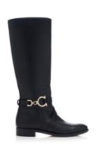 Salvatore Ferragamo Sarah Leather Riding Boots