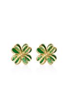 Moda Operandi Aisha Baker Lucky You Emerald Earrings