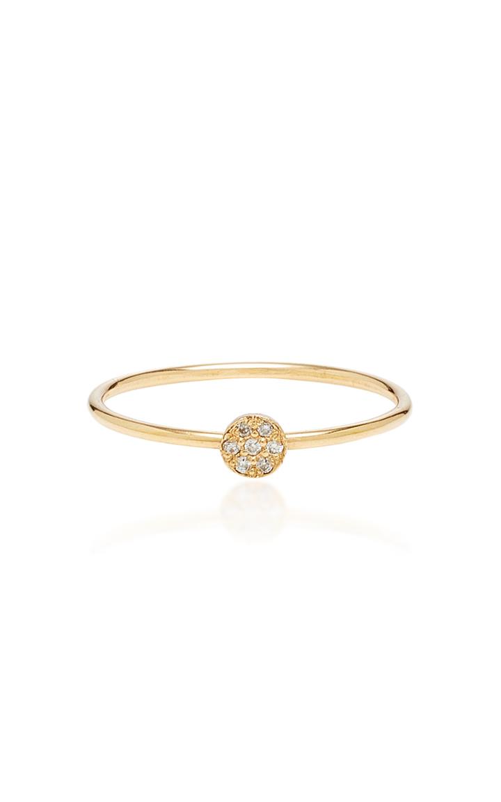 Zoe Chicco 14k Itty Bitty Pave Disc Ring