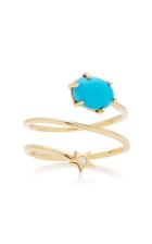 Andrea Fohrman Cosmo 14k Gold, Diamond And Turquoise Ring