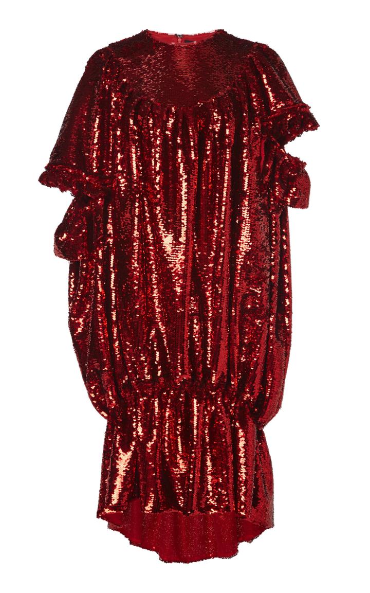 Moda Operandi Simone Rocha Sequin Oversized Asymmetric Dress Size: 4