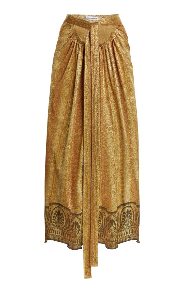Moda Operandi Paco Rabanne Golden Empire Frieze Jacquard Skirt