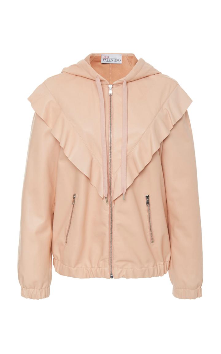 Red Valentino Hooded Leather Jacket