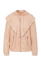 Red Valentino Hooded Leather Jacket