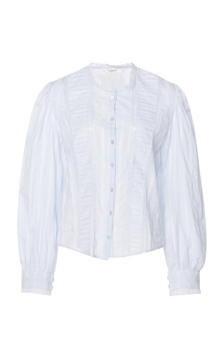 Isabel Marant Toile Peachy Ruffled Striped Cotton-poplin Top
