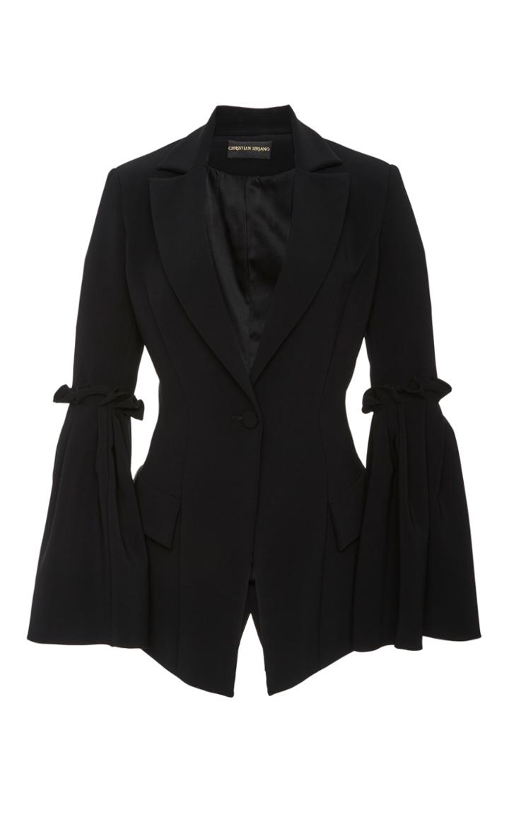 Christian Siriano Box Pleat Sleeve Jacket