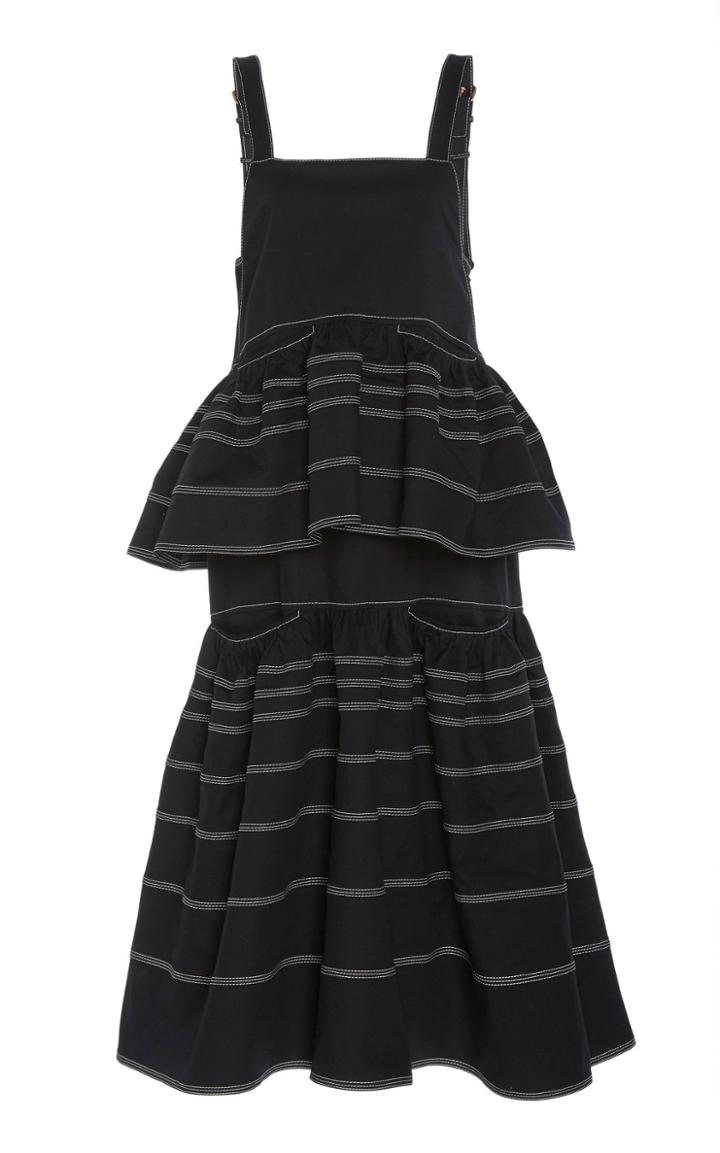 Proenza Schouler Double-tiered Stretch Cotton Twill Dress