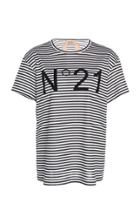 N 21 N&deg;21 Tarina Stripe Logo Cotton T-shirt