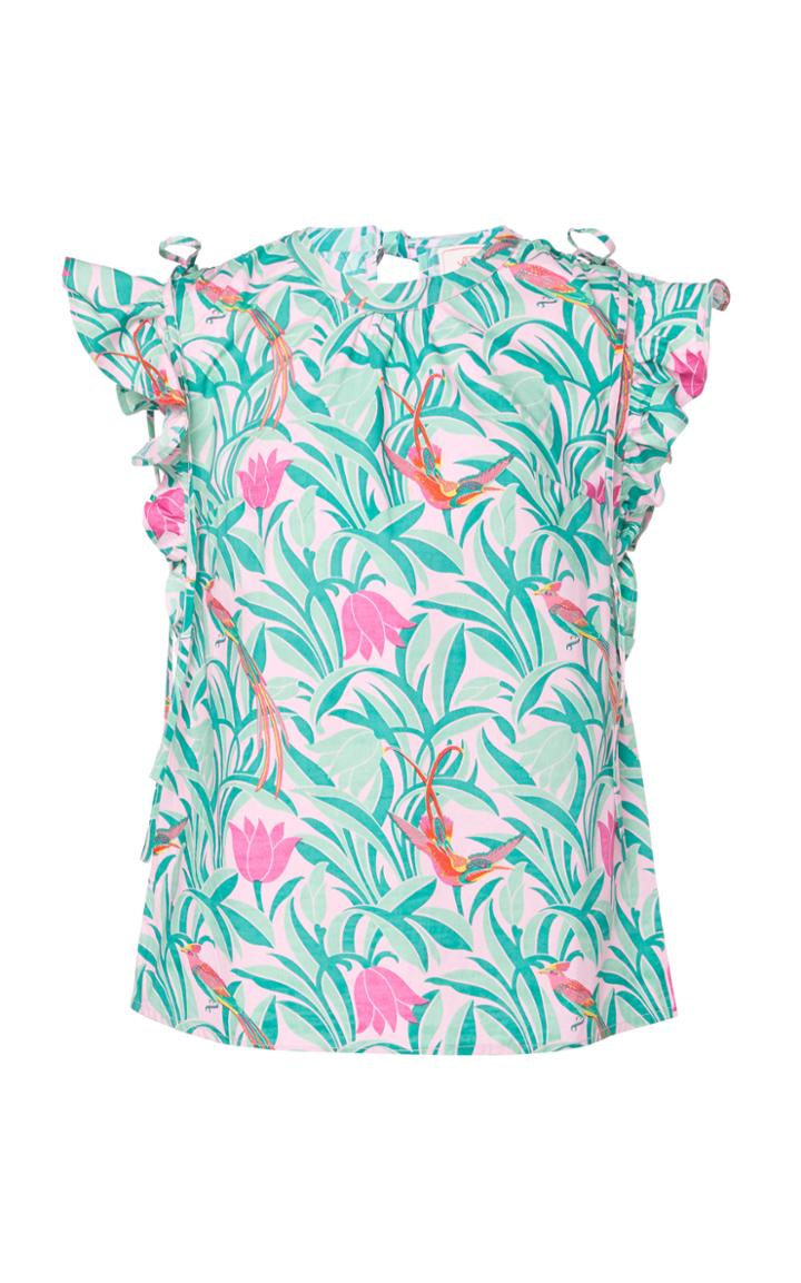 Banjanan Olga Floral-printed Cotton Top