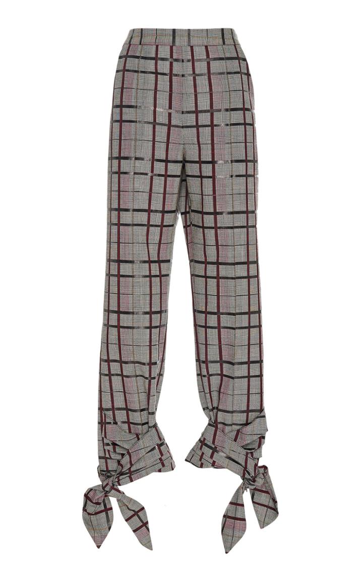 Rosie Assoulin These Are Knot Tie-cuff Wool-blend Pant