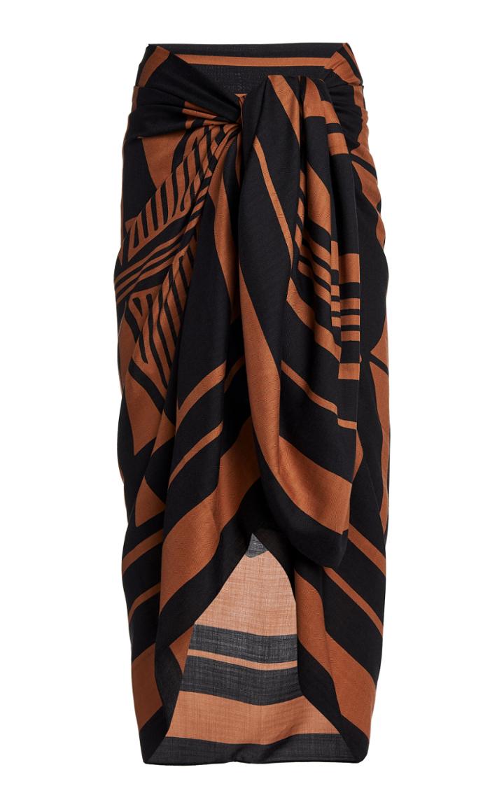 Johanna Ortiz Take My Breath Away Printed Cashmere-silk Pareo