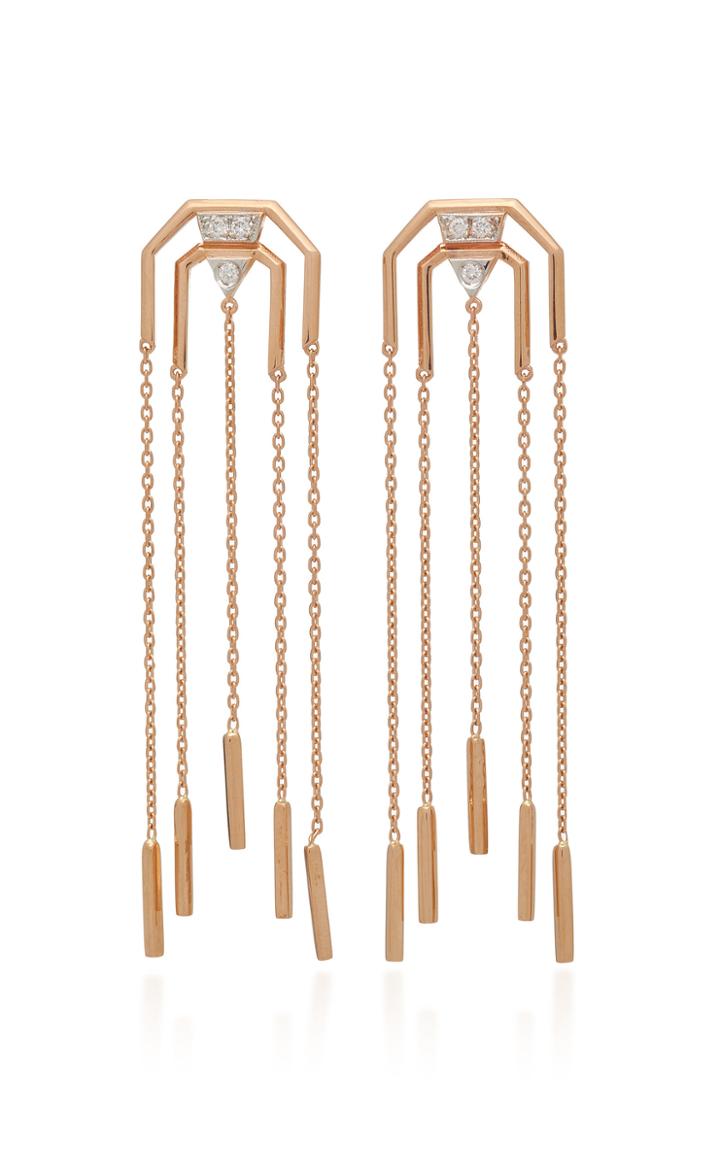Melis Goral Luna Luce 14k Gold Diamond Earrings