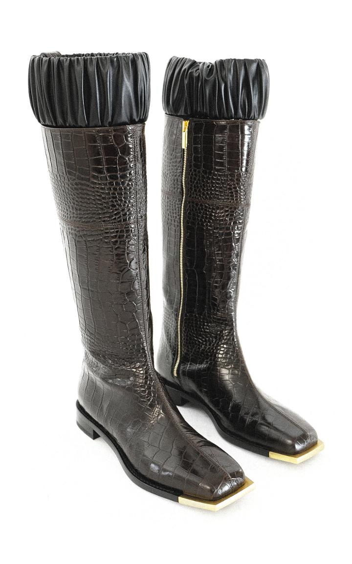 Moda Operandi Peter Do Embossed Leather Riding Boots