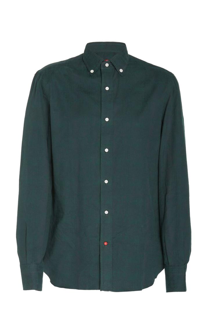 Isaia Green Dress Shirt