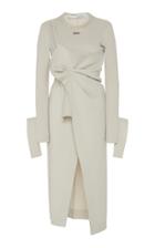 Off-white C/o Virgil Abloh Logo-printed Wrap Midi Dress