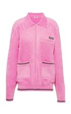 Moda Operandi Miu Miu Chenille Zip Cardigan Jacket