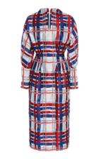 Stella Jean Structured Plaid Midi Dress