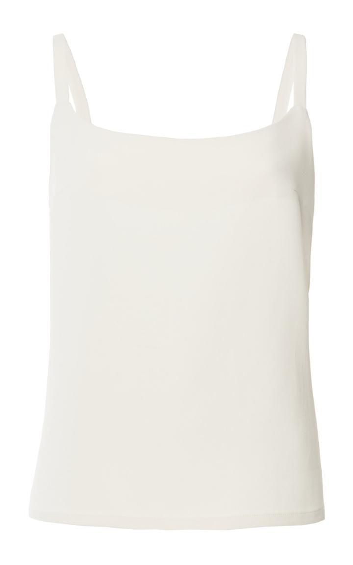 Elie Saab Sleeveless Cady Square Neck Top