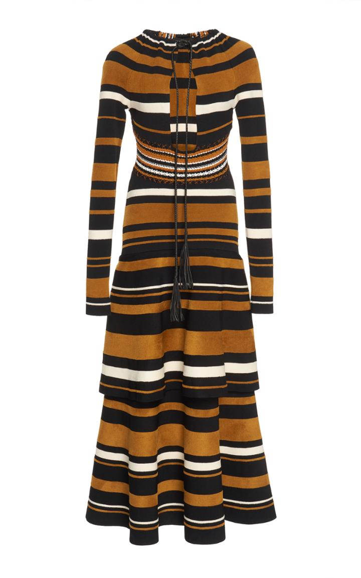 Proenza Schouler Striped Midi Dress