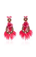 Ranjana Khan Pink Feather Earrings