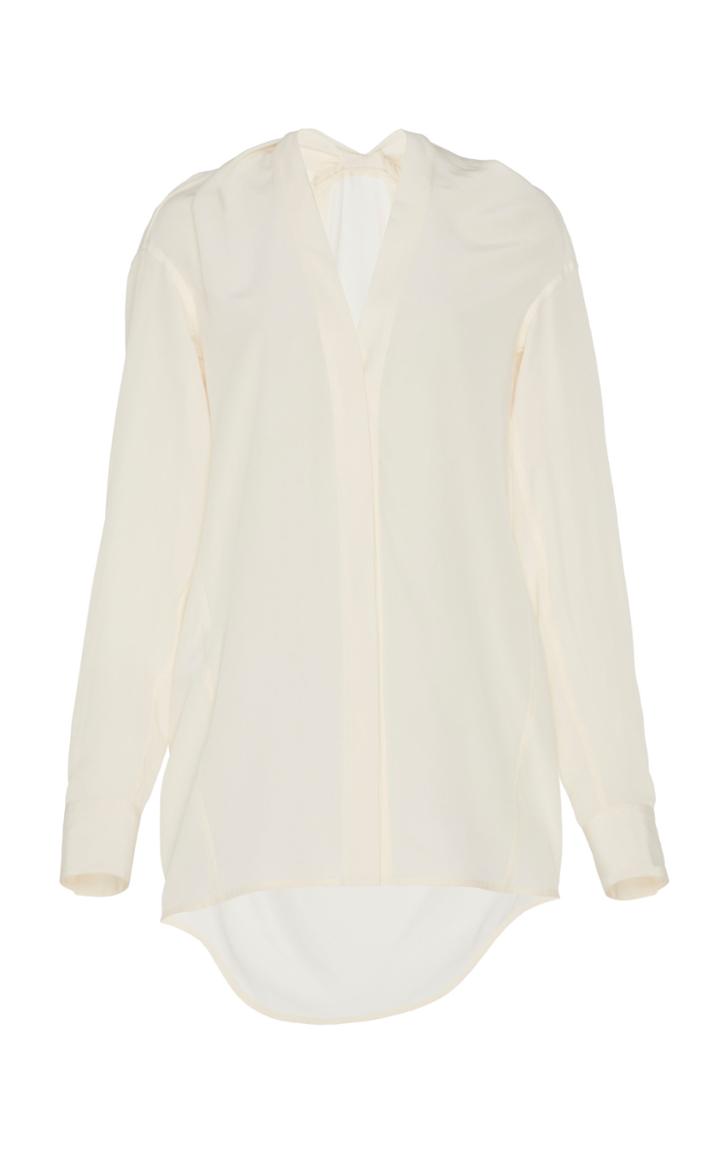 Victoria Beckham V-neck Silk Crepe De Chine Blouse