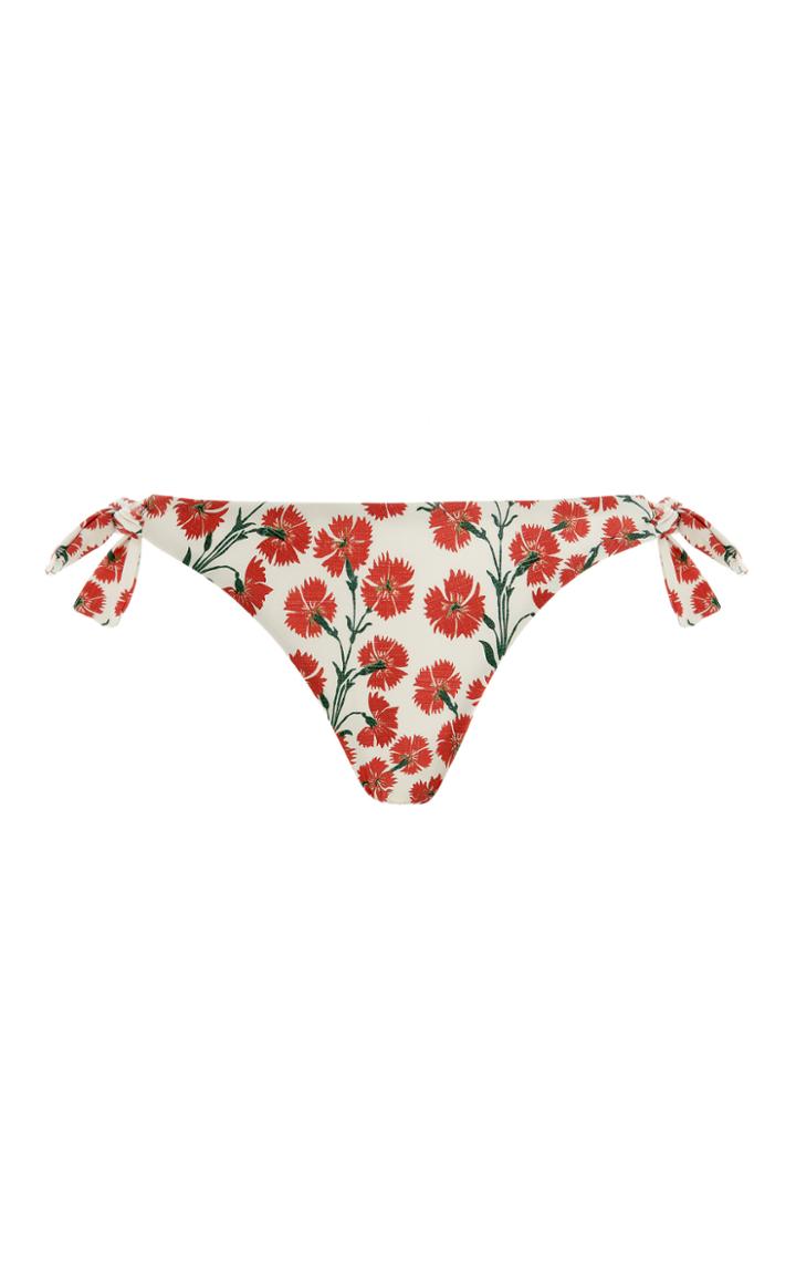 Moda Operandi Agua By Agua Bendita Cidron Bermelo-print Knotted Bikini Bottom