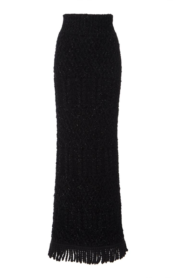 Moda Operandi Dolce & Gabbana Fringed Knit Skirt