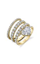 Moda Operandi Shay 18k Yellow Gold Stacked Spiral Solitaire Heart Ring