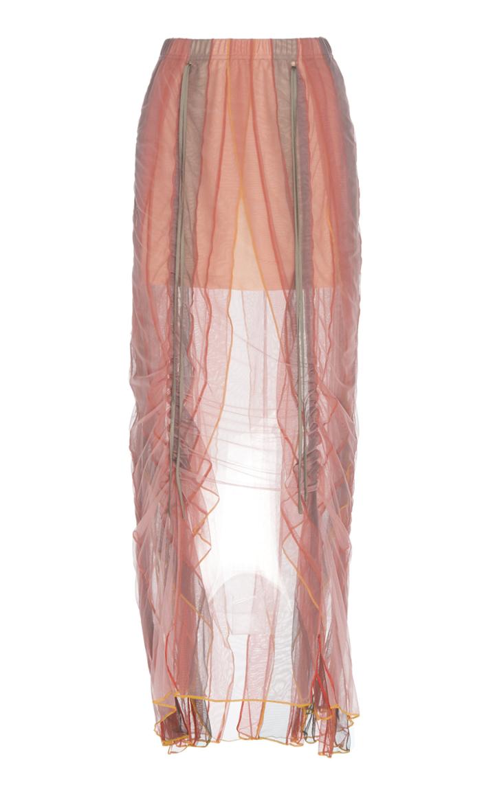 Moda Operandi Y/project Draped Tulle Drawstring Midi Skirt Size: 36