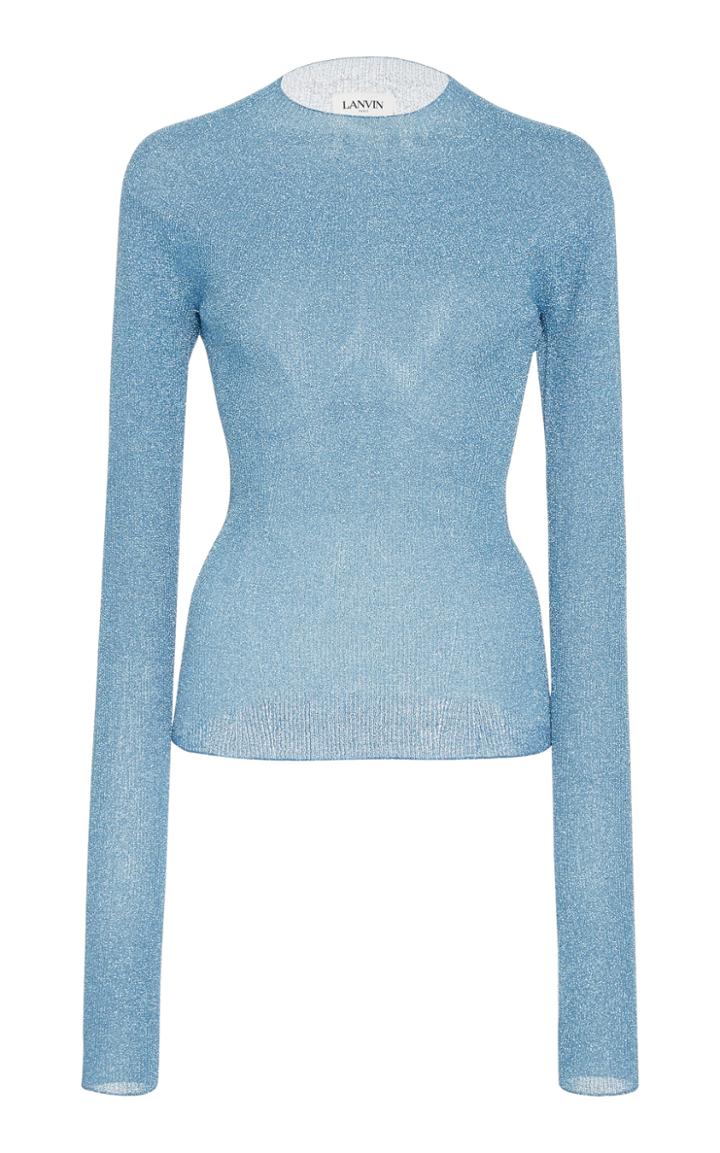 Lanvin Metallic Cashmere-blend Top