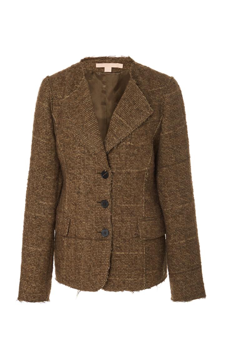 Brock Collection Portman Single-breasted Collarless Boucl Jacket
