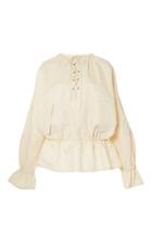 Jw Anderson Oversized Blouse With Front Lacing