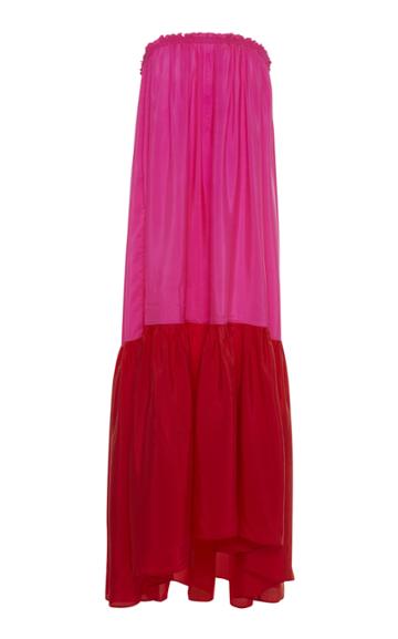 Anaak Maaya Colorblocked Strapless Dress
