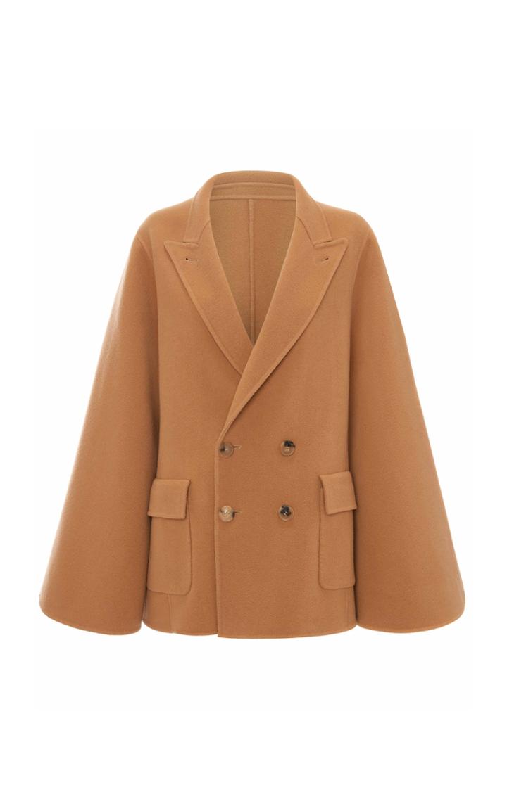 Moda Operandi Jw Anderson Wool Double-breasted Cape Jacket