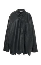 Moda Operandi Acne Studios Lizeth Oversized Distressed Leather Shirt