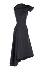 Maticevski Paramour Pleated Asymmetric Midi Dress